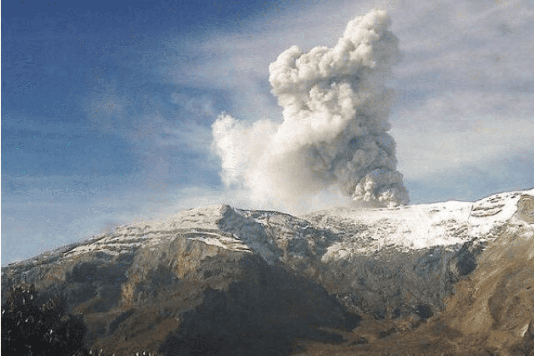 Estado actual del volcán Nevado del Ruiz y los sismógrafos marca Nanometrics que se están utilizando para monitorearlo: